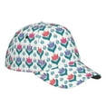 thumbnail image 3 of Naloa Original Classic Low Profile Hat Men Women Baseball Cap Dad Hat Adjustable Unconstructed Tulips Flowers Print Cap, 3 of 9