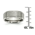 thumbnail image 5 of Stainless Steel Ridged Edge 8mm Brushed and Polished Band, 5 of 9