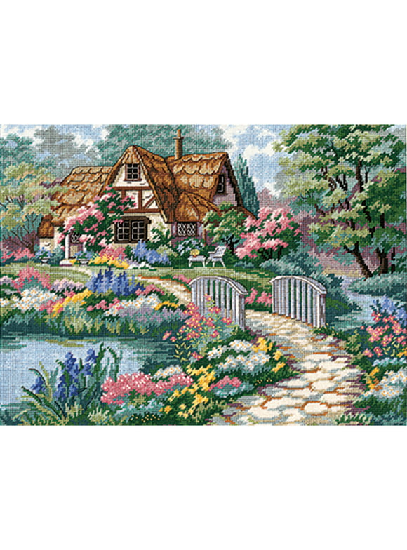 Dimensions Needlepoint Kit 16"X12"-Cottage Retreat Stitched In Thread