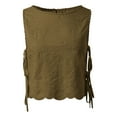 thumbnail image 4 of JIAYUE Women's Tank Tops Solid Color Sleeveless Casual Summer For Everyday Wear Comfortable Round Neck Design With Stylish Tie Detail Suitable For Vacation Leisure Female Vest, 4 of 6