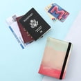 thumbnail image 3 of Funda para pasaporte, funda de piel sintética para viajes, organizador para pasaporte, tarjetas de crédito y tarjetas de embarque, 3 of 5