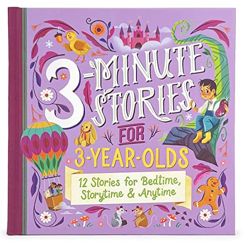 Pre-Owned 3-Minute Stories for 3-Year-Olds (Hardcover) 1646386558 9781646386550