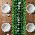 thumbnail image 6 of St. Patrick's Day Table Runner - 90 Inch Long, Kitchen Dining Table Runner Dresser Scarves, Spring Lucky Shamrocks Green Gnomes Plaid Farmhouse Decor for Coffee Tables Wedding Party Banquet, 6 of 8