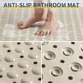 Shower Mat TPE Non Slip Shower Mat, Inside Shower Mat with Drain Holes ...