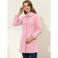 thumbnail image 3 of INSPIRE CHIC Manteau Caban Trench d'Hiver pour Femme à Col Peter Pan Rose TG, 3 of 6