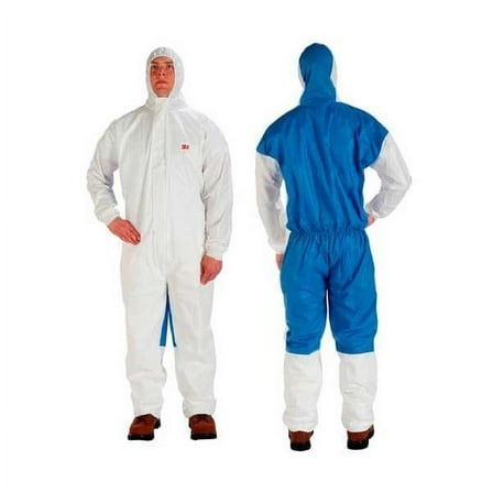 3m Protective Coverall,4XL,Blue/White,SMS 4535-4XL