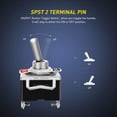 thumbnail image 3 of Heavy Duty Rocker Toggle Switch, 15A 250V 20A 125V SPST 2Pin ON/Off Switch Metal Bat Waterproof Boot Cap Cover for Car Auto Boat Marine - 5 Pack, 3 of 6