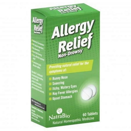 NatraBio Allergy Relief Non-Drowsy Tablets, 60 Ct
