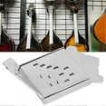thumbnail image 3 of Mandolin Cable Pull Board Bend Type Steel Exquisite Musical Instrument Accessories(QB08 Chrome without Pattern ), 3 of 4