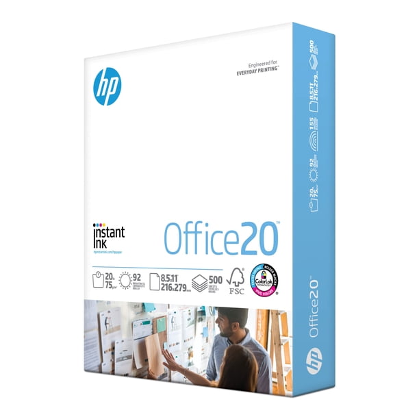 Papel HP Office20 8.5 x 11 pulgadas 20 lb 500 hojas FSC