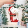 thumbnail image 4 of Beautynvta 26 Initial Letters Ornaments Christmas Tree Decoratin, 3.15'' Acrylic Red Hat Christmas Letter Pendant, Personalized Alphabet Hanging Ornaments Gift, E, 4 of 9