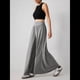thumbnail image 5 of Pantalones Palazzo Holgados de Cintura Alta Elástica para Mujer, Informales, con Bolsillos, Holgados y Largos de Otoño Gris XXL, 5 of 8