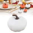thumbnail image 2 of Clearance Under $5 | Realistic Artificial Pumpkin for Fall Table Centerpiece and Halloween Decor, Faux Pumpkin for DIY Crafts, Large White (1-Pack), 2 of 9
