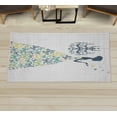 thumbnail image 1 of Vintage Decorative Rug, Love Country Wedding Themed Romantic Butterflies Cartoon Retro Parisienne, Quality Carpet for Bedroom Dorm and Living Room, 6 Sizes, Pastel Yellow, by Ambesonne, 1 of 1