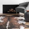 thumbnail image 5 of nuLOOM Halina Faux Cowhide Area Rug, 5' 9" x 7' 7", Shaped, Halina Brown, 5 of 5