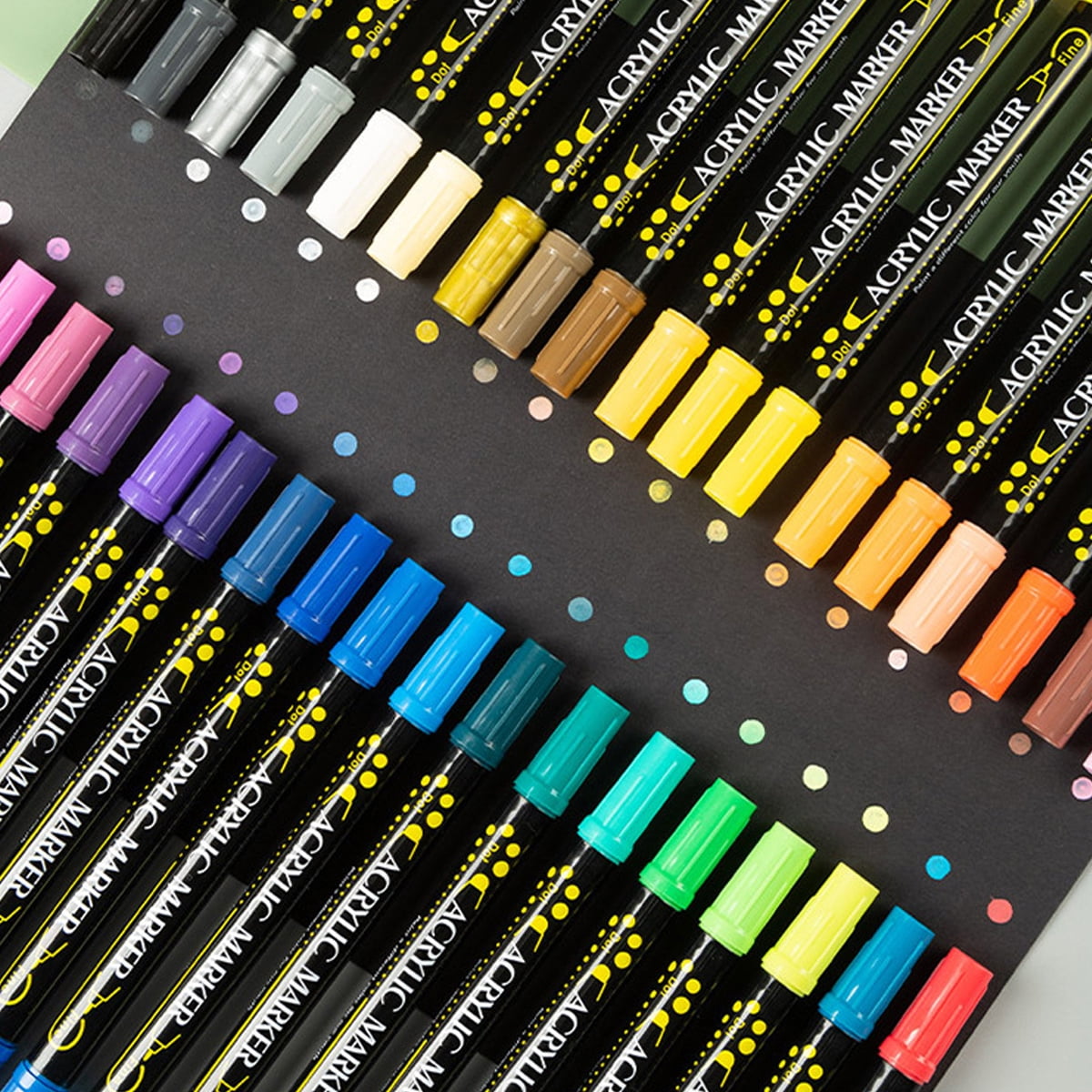 Metallic Marker Pens, XSG Set of 20 Colors Fine Point Metallic