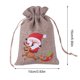 thumbnail image 2 of Bolsa De Regalo De Lino De Navidad, Joyería De Papá Noel, Bolsa De Regalo De Almacenamiento De Dulces De Chocolate Para Niños, Decoración De Fiesta De Navidad 10 Uds. Serendint HA042679-01, 2 of 6