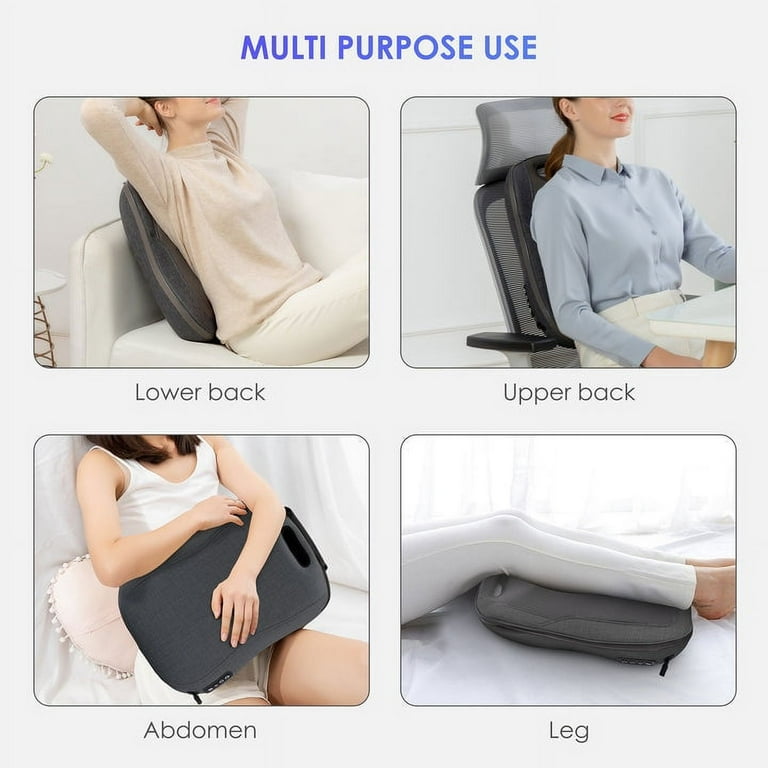 Back Massager Chair Pad with Adjustable Neck Pillow and 3 Speeds