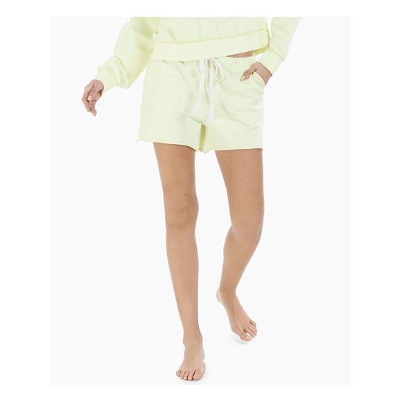 JENNI Lingerie Jaune Tricotée avec Poches Shorts de Nuit L