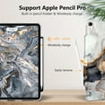 thumbnail image 6 of Fintie Rotating Case for iPad Air 13-inch (M2) 2024 - 360 Degree Rotating Protective Stand Cover with Pencil Holder, cloudy marble, 6 of 10