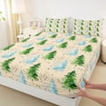thumbnail image 3 of Castle Fairy Green Tree Full Size Sheets for Teens,Vintage Retro Bed Sheets, 3 of 7