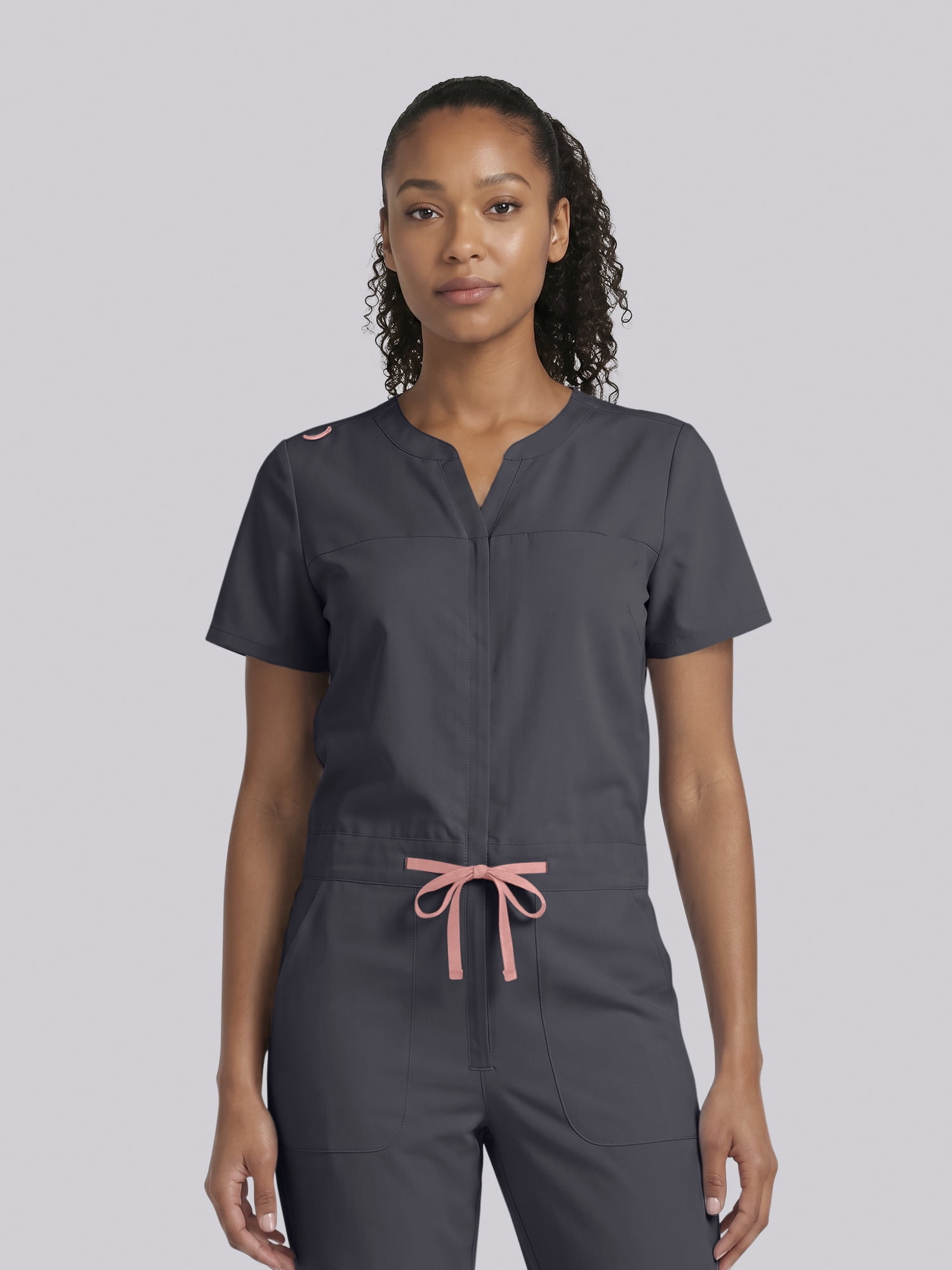 Scrubstar Ultimate Women’s Antimicrobial Drawstring Straight Leg Scrub Jumpsuit, Sizes XS–2XL
