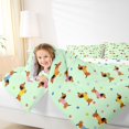 thumbnail image 3 of Homewish Funny Dachshund Dog Twin Comforter Sets,Kawaii Pet Bedding Set,Green,Polkadot Reversible,2 Pieces,1 Comforter and 1 Pillowcase, 3 of 7
