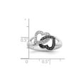 thumbnail image 4 of 1/8 Carat (Ctw) Black & White Diamond Heart Promise Ring in Sterling Silver, 4 of 5