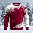 thumbnail image 5 of RUTAYY Boys Crewneck Sweatshirt Christmas Snowflake Graphic Long Sleeve Festive Casual Sportswear Loose Fit Holiday Tops, 5 of 5