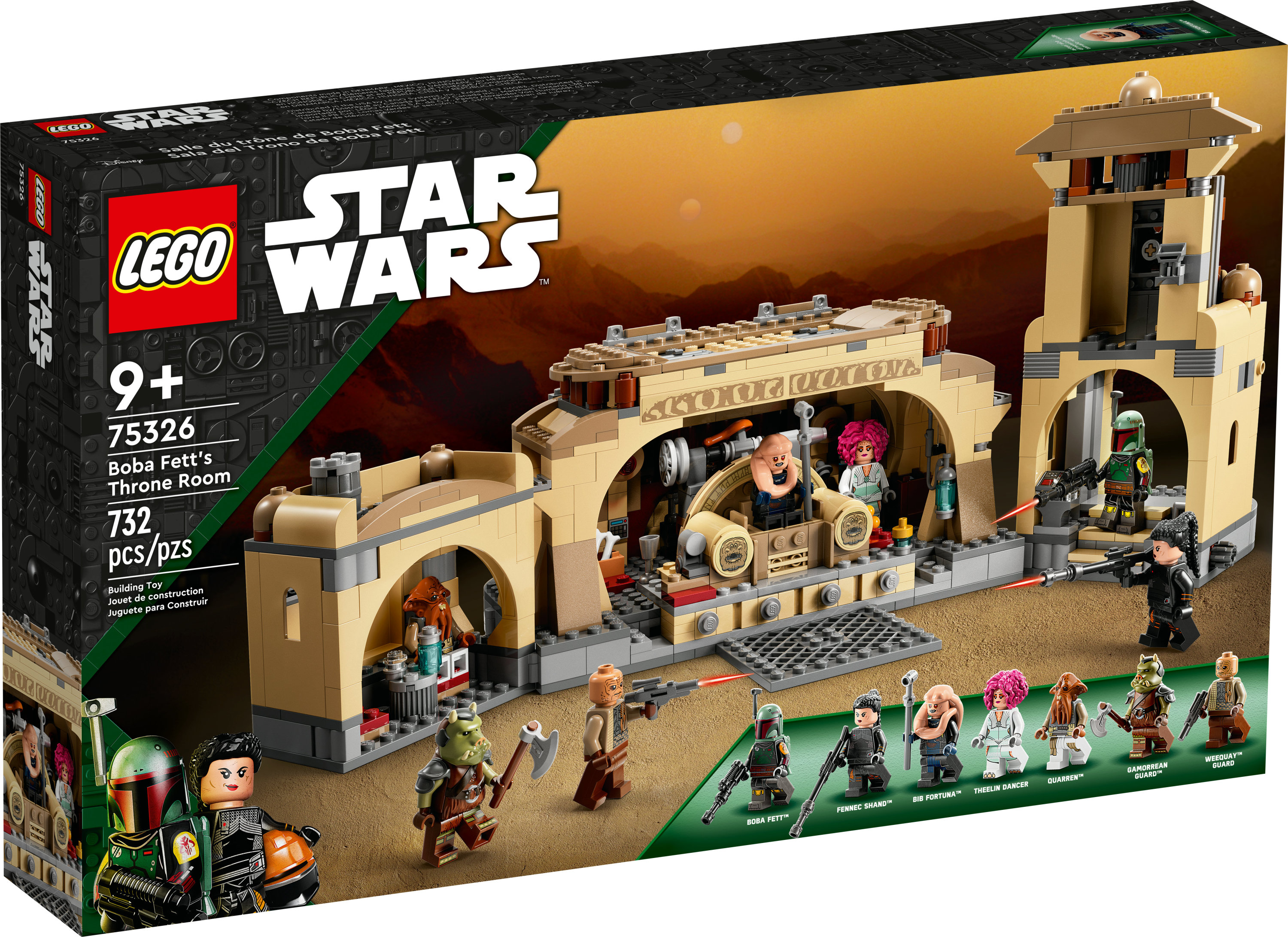 LEGO Star Wars Boba Fett’s Throne Room Building Kit 75326, with Jabba The Hutt Palace and 7 Minifigures, Star Wars Building Set, Great Gift For Star Wars Fans, Boys, Girls, Kids Age 7+ Years Old - image 3 of 8