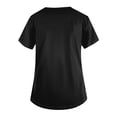 thumbnail image 3 of Womens 4th of July Scrub Tops USA Flag Print Short Sleeve Nurse Working Uniforms Soft Stretchy American 250 Anniversary Scrub T Shirts, 3 of 4