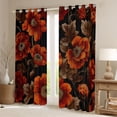 thumbnail image 2 of Homewish Teenagers Adults Retro Chic Floral Curtains Pack of 2 (42x84 Each),Vintage Aesthetic Curtains Blackout,Exotic Style Bedroom Curtains,Breathable Home Decor, 2 of 6