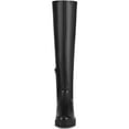 thumbnail image 2 of BLISSFUL STEP Women's Platform Lug Sole Zipper Over the Knee High Boots Black 7, 2 of 8