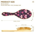 thumbnail image 3 of Beauty Pink Heart Wooden Hair Brush Natural Detangling Brush with Comfortable Bristles for All Hair Types, 3 of 7