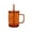 Orange, variant on 20-Ounce Black Glitter Acrylic Skull Mug with Lid & Straw, by Way to Celebrate