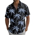 thumbnail image 4 of BUWTTED Men's Shirts Short Sleeve Button Down Loose Hawaiian Beach Tropical Print Summer Casual Holiday Vacation Breathable Navy Shirt XXXXL, 4 of 4