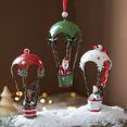 thumbnail image 2 of Adornos navideños de hierro para árbol de Navidad, globo caliente, paracaídas, Papá Noel rojo, verde, muñeco de nieve, colgante para árbol de Navidad, regalo de Año Nuevo, 2 of 5