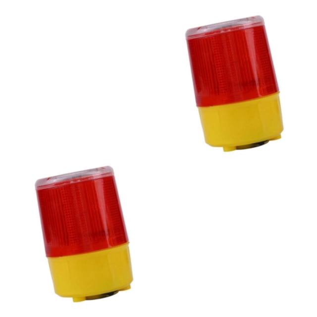 Baohd Solaire LED Rond Avertissement Lumière Polyvalent Alarme de la Circulation Flash Type D 2Set