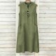 thumbnail image 2 of TaTaai Women's Loose Fit Slip Dress Solid Color Sleeveless V-Neck Linen Feel Button Front Casual Maxi Dress Summer Pocket Detail Gift, 2 of 7