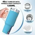 thumbnail image 5 of Eeyore 40 OZ Ice Bully Cup with Handle Straw Lid, Double Wall Stainless Steel Insulated Coffee Cup Tumbler, Colorful Mug for Travel Gym Home Outdoor Activities, 5 of 8