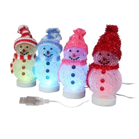 Decoración navideña con interfaz USB enchufable, muñeco de nieve navideño luminoso, árbol de Navidad antiguo, luz de noche