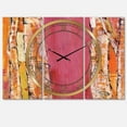 thumbnail image 3 of Designart 'Glamorous Composition of Red and Gold' Mid-Century Wall Clock, 3 of 5