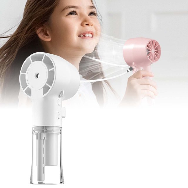 Portable Handheld Mist Fan USB Rechargeable Mini Fan With Spray Function For Home Travel Outdoor Use