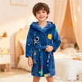 thumbnail image 3 of Albornoces para niños y niñas, batas de baño de felpa suave de forro polar coral con capucha para niños, 3 of 3