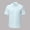 Blue, variant on Mens Button Down Short Sleeve Shirt Casual Breathable Stretch Shirts Loose Solid Color Beach Summer Tops Light Yellow Size S