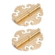thumbnail image 3 of Bisagras De Puerta Antiguas, Latón De Primera , Resistentes, Duraderas, Brillantes, Estilo Antiguo Clásico, Bisagras De Puerta Doradas, 2 Juegos Con 12 Clavos Para Muebles, 3 of 7