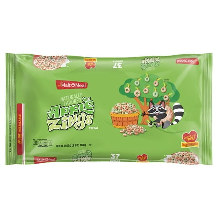 Malt-O-Meal Apple Zings Breakfast Cereal, 37 OZ Resealable Cereal Bag