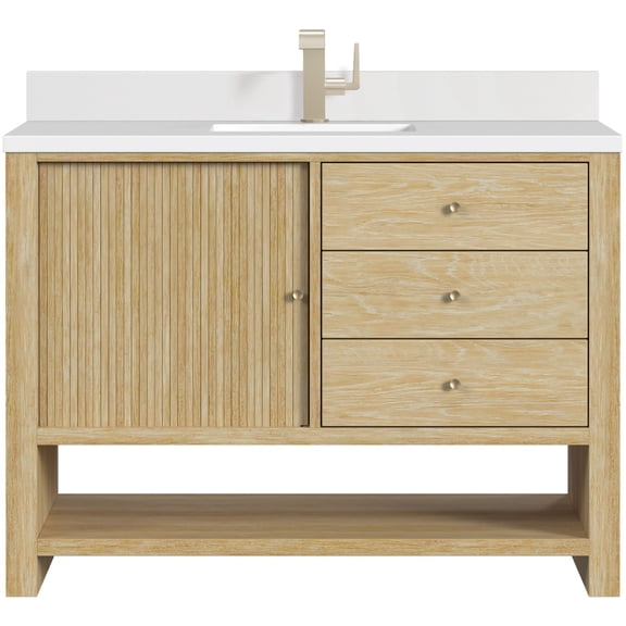 James Martin Vanities D404-V48-1Wz Marigot 48" Single Basin Wood Vanity Set - Sunwashed