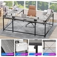 thumbnail image 3 of Ourlova Gray Versatile U-Shaped Computer Desk with Power Outlets & RGB LED Lights – 78-Inch Reversible L-Shaped Office Desk with Monitor Stand & Ample Storage for Gaming and Work, 3 of 8