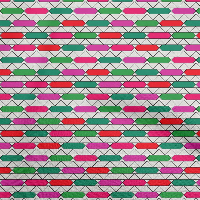 oneOone Rayon Red Fabric Geometrical Sewing Craft Projects Fabric Prints By Yard 56 Inch Wide